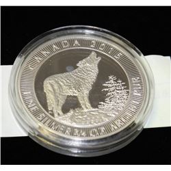 2015 .9999 FINE SILVER 3/4oz COIN*WOLF*