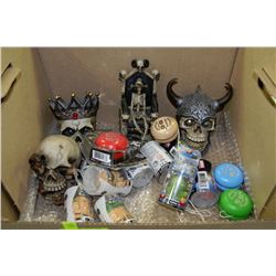 FLAT OF ASSORTED MARVEL,SKULLS MASHEMS