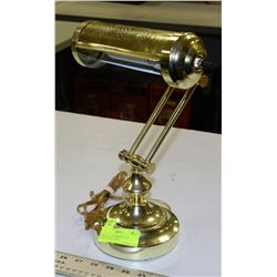 VINTAGE SOLID BRASS DESK ADJUSTABLE LAMP