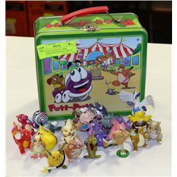 33 VINTAGE GENUINE TOMY NINTENDO POKEMON FIGURINES IN METAL LUNCHBOX