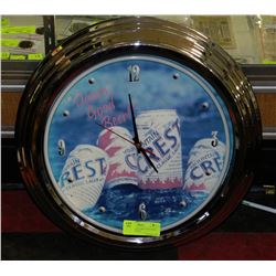 RETRO "CREST"DAMN GOOD BEER NEON BAR CLOCK