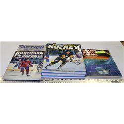 COLLECTION OF HOCKEY BOOKS FROM 1980'S