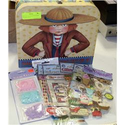 SNAP OUT OF IT BOX WITH SCRAP BOOKING STUFF