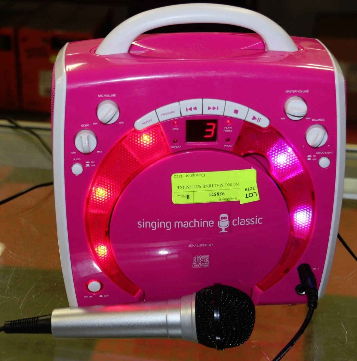 PINK SINGING MACHINE WITH MIKE