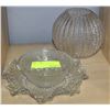 Image 1 : GLASS DISH AND VASE