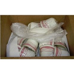 7 TEA CUPS & SAUCERS "CHARM" - 22K GOLD TRIM