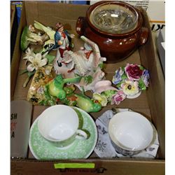 FLAT WITH COLLECTIBLE CASTLE CHINA,NEW ENGLAND