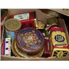 Image 1 : BOX OF ANTIQUE TINS