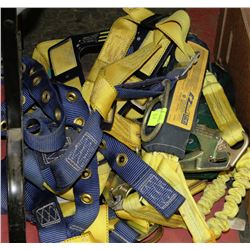 TWO HARNESSES & LANYARDS WITH SPIKE SHOES