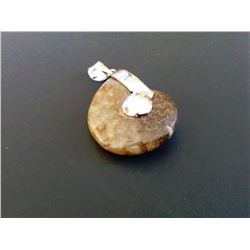 IRIDESCENT AMMOLITE FOSSIL PENDANT