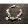 Image 1 : PANDORA STYLE BRACELET WITH MURANO GLASS