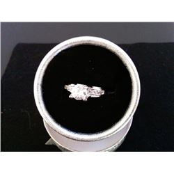 18K WHITE GOLD FILLED SWAROVSKI CRYSTAL RING