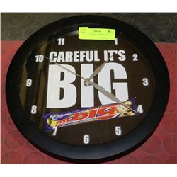 "CAREFUL ITS BIG" MR BIG WALL CLOCK