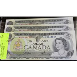 1973 CANADIAN UNC CONSECUTIVE X3