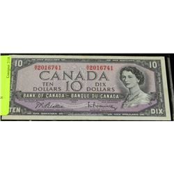 1954 $10 BANK NOTE CANADIAN
