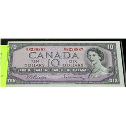1954 $10 BANK NOTE CANADIAN