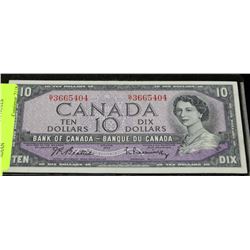 1954 $10 BANK NOTE CANADIAN