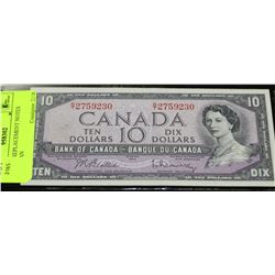 1954 $10 BANK NOTE CANADIAN