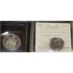 CANADIAN ICCS GRADED 25 CENTS X2