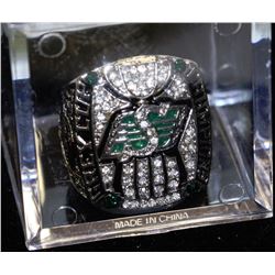 2013 SASKATCHEWAN ROUGH RIDERS GREY CUP REPLICA RING *SHEETS*