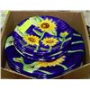 Image 1 : LOT OF 8 GIBSONS HANDPAINTED SUNFLOWER PLATES