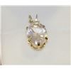 Image 1 : 14K YELLOW GOLD ROSE QUARTZ PENDANT WITH COA