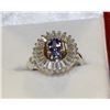 Image 1 : STERLING SILVER TANZANITE RING WITH COA