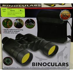 BINOCULARS 20X WITH BUILT IN COMPASS,NECK CORD,