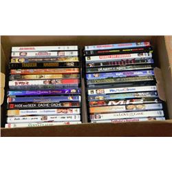 BOX W/ 28 DVDS & HOLDERS