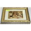 Image 1 : GOLD FRAMED AND MATTED PICTURE WITH A GIRL
