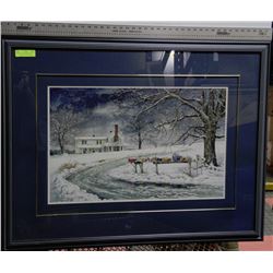 LARGE BLUE FRAMED,MATTED WILLIAM MAGNUM PICTURE