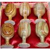 Image 1 : SET OF 6 GOBLETS MADE WITH ONYX STONE