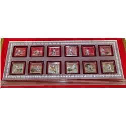 12 PCE ELECTROPLATED COIN SET