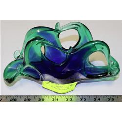 COLOURED ART GLASS NAPKIN HOLDER