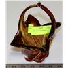 Image 1 : AMBER ART GLASS BASKET