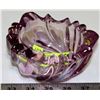 Image 1 : PURPLE ART GLASS ASHTRAY