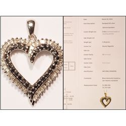 #6-STERLING SILVER DIAMOND PENDANT WITH COA