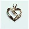 Image 1 : #15-10KT GOLD AND DIAMOND HEART SHAPED PENDANT