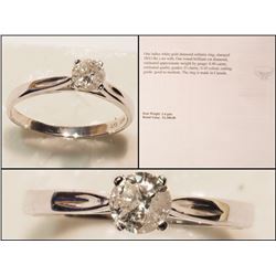 #16-14KT GOLD DIAMOND SOLITAIRE RING WITH COA