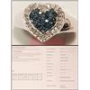 Image 1 : #18-STERLING SILVER DIAMOND RING WITH HEART SET