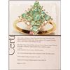 Image 1 : #22-STERLING SILVER EMERALD,CUBIC ZIRCONIA RING