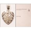 Image 1 : #24-STERLING SILVER HEART SHAPED DIAMOND PENDANT