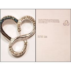 #26-STERLING SILVER DIAMOND PENDANT