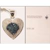 Image 1 : #30-STERLING SILVER DIAMOND HEART-SHAPED PENDANT