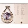 Image 1 : #35-14KT WHITE GOLD TANZANITE DIAMOND PENDANT WITH