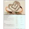 Image 1 : #36-10KT ROSE GOLD DIAMOND RING WITH COA