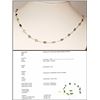 Image 1 : #48-10KT WHITE GOLD SAPPHIRE EMERALD NECKLACE