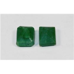NATURAL GREEN EMERALD - 2 PIECES 29.5CT