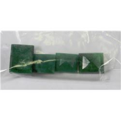 NATURAL GREEN EMERALD - 4 PIECES 44.5CT
