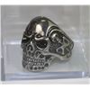 Image 1 : STAINLESS STEEL SKULL BIKER RING - SIZE 12